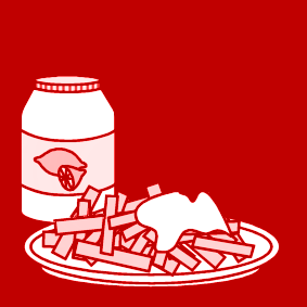 frites avec mayonnaise